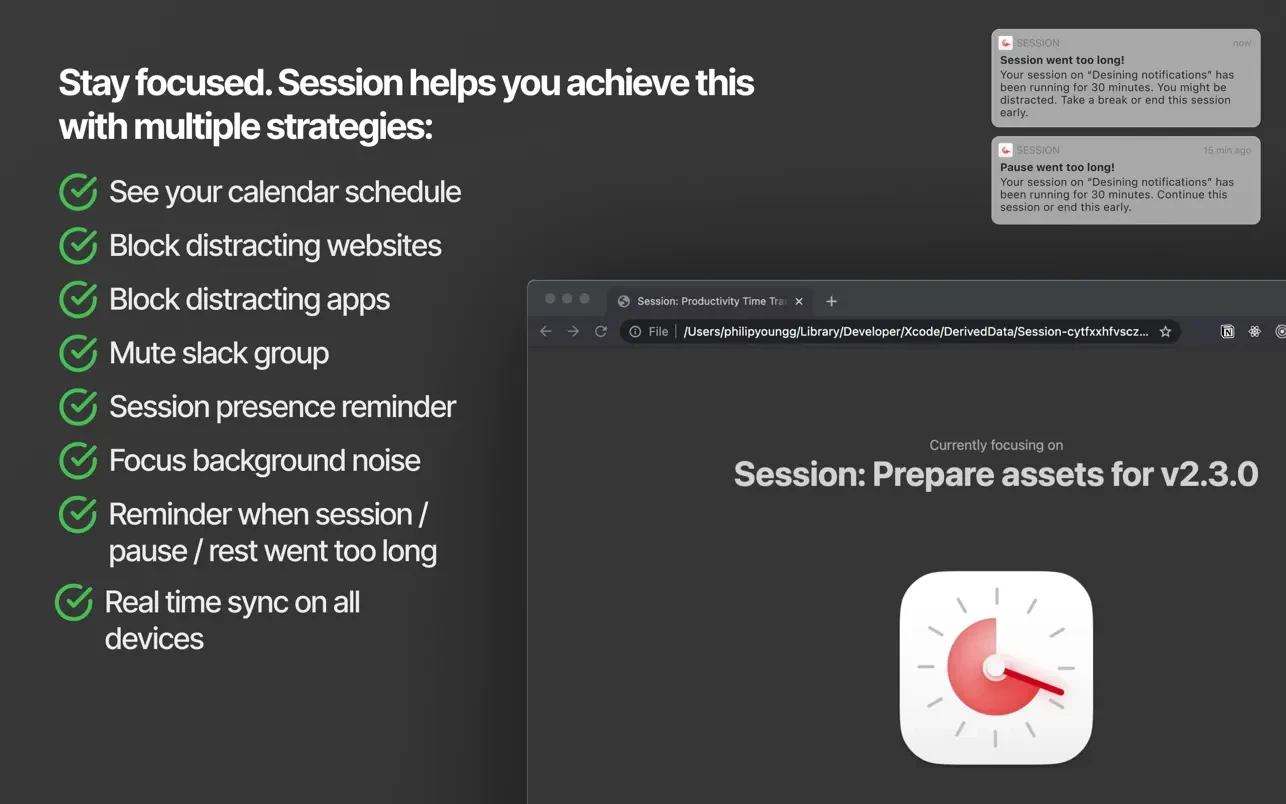 图片[1]破解版下载 | Session Pomodoro Focus Timer 2.13.11 番茄工作法时间管理工具破解版下载 | MacPJ - 最新Mac软件与游戏破解版资源下载