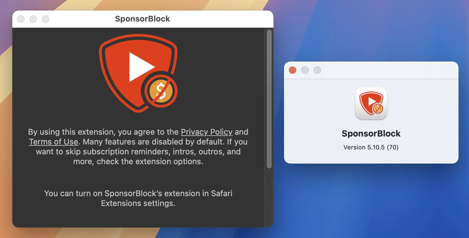 图片[1]破解版下载 | SponsorBlock for YouTube 5.12.3 YouTube广告过滤工具破解版下载 | MacPJ - 最新Mac软件与游戏破解版资源下载