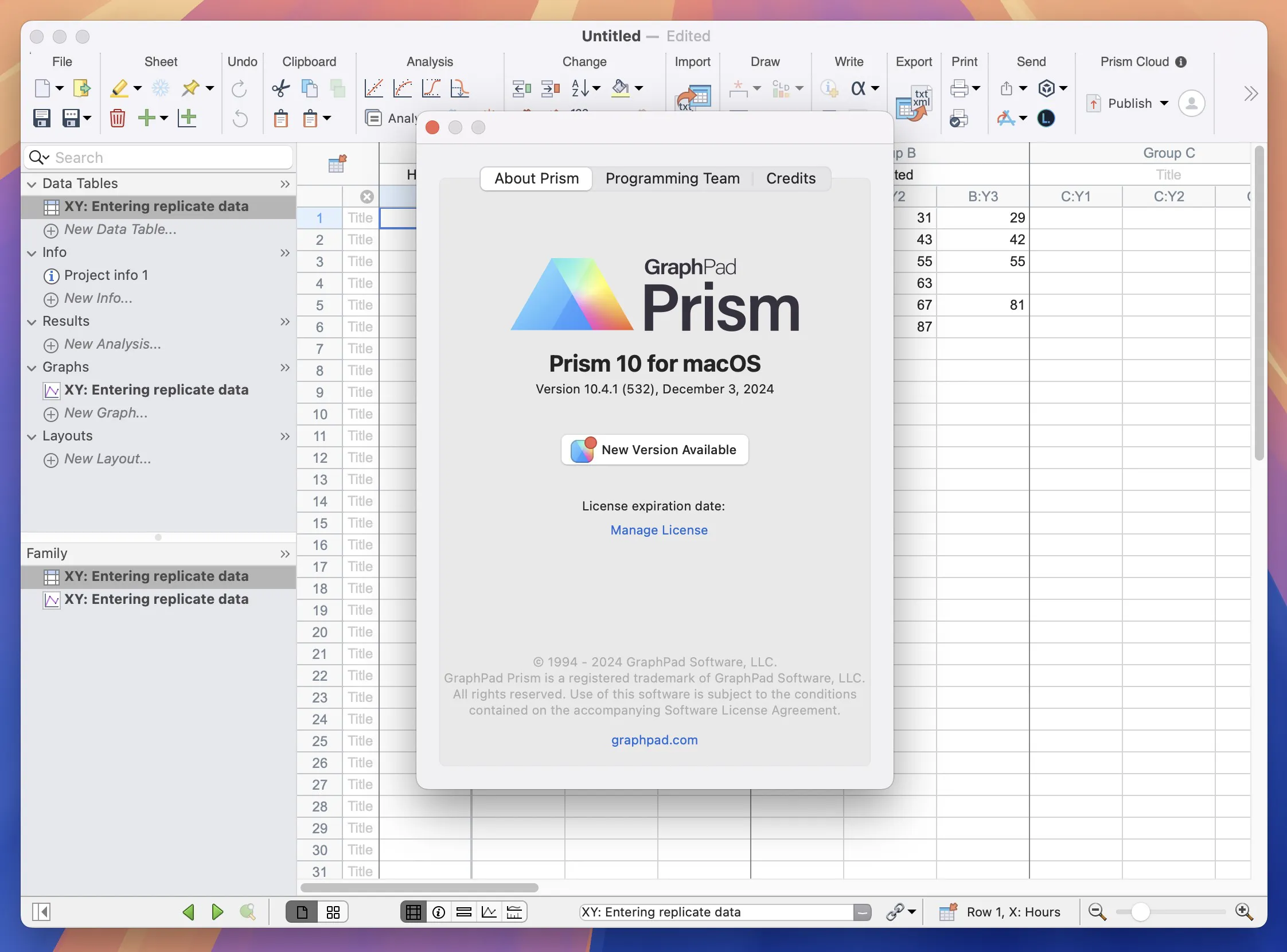 图片[1]破解版下载 | Prism 10.5.0 强大的科研数据分析与绘图工具破解版下载 | MacPJ - 最新Mac软件与游戏破解版资源下载