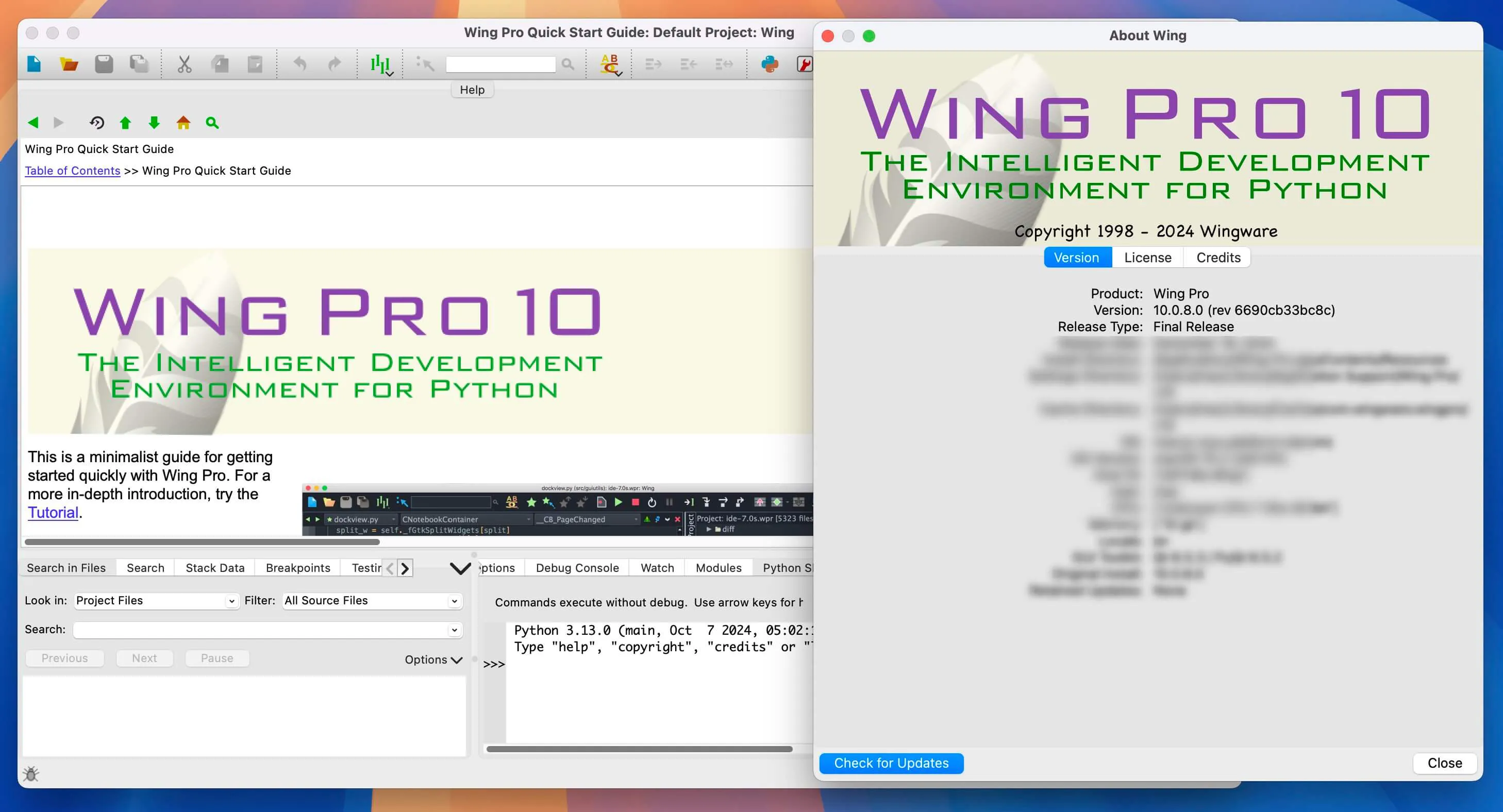 图片[1]破解版下载 | Wing Pro 10 10.0.9.0 专业Python集成开发工具破解版下载 | MacPJ - 最新Mac软件与游戏破解版资源下载
