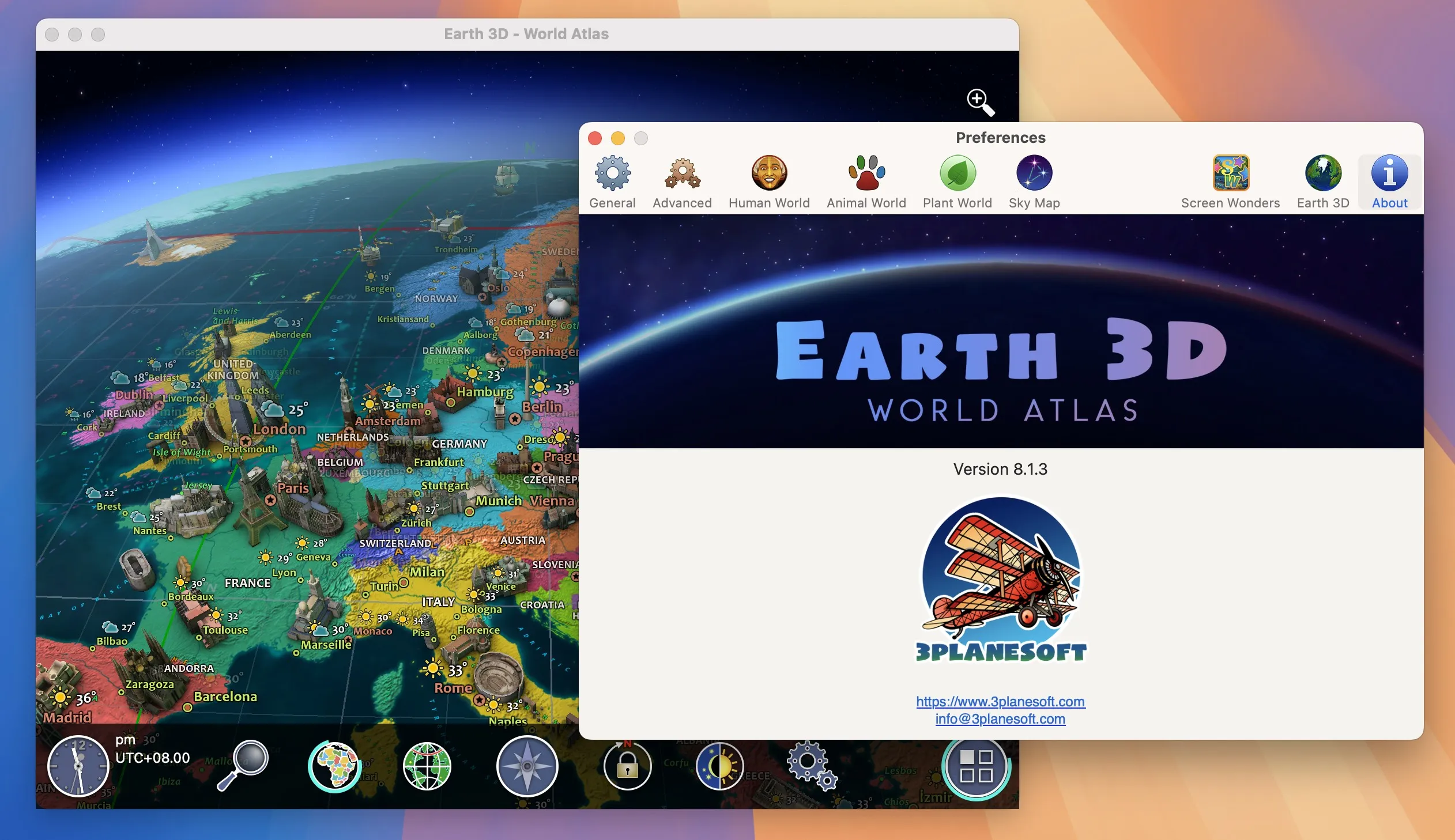 图片[1]破解版下载 | Earth 3D 8.1.3 3D地球模拟软件破解版下载 | MacPJ - 最新Mac软件与游戏破解版资源下载