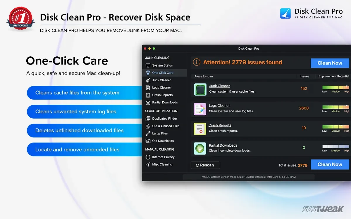 图片[1]破解版下载 | Disk Clean Pro 6.4 系统磁盘清理器破解版下载 | MacPJ - 最新Mac软件与游戏破解版资源下载