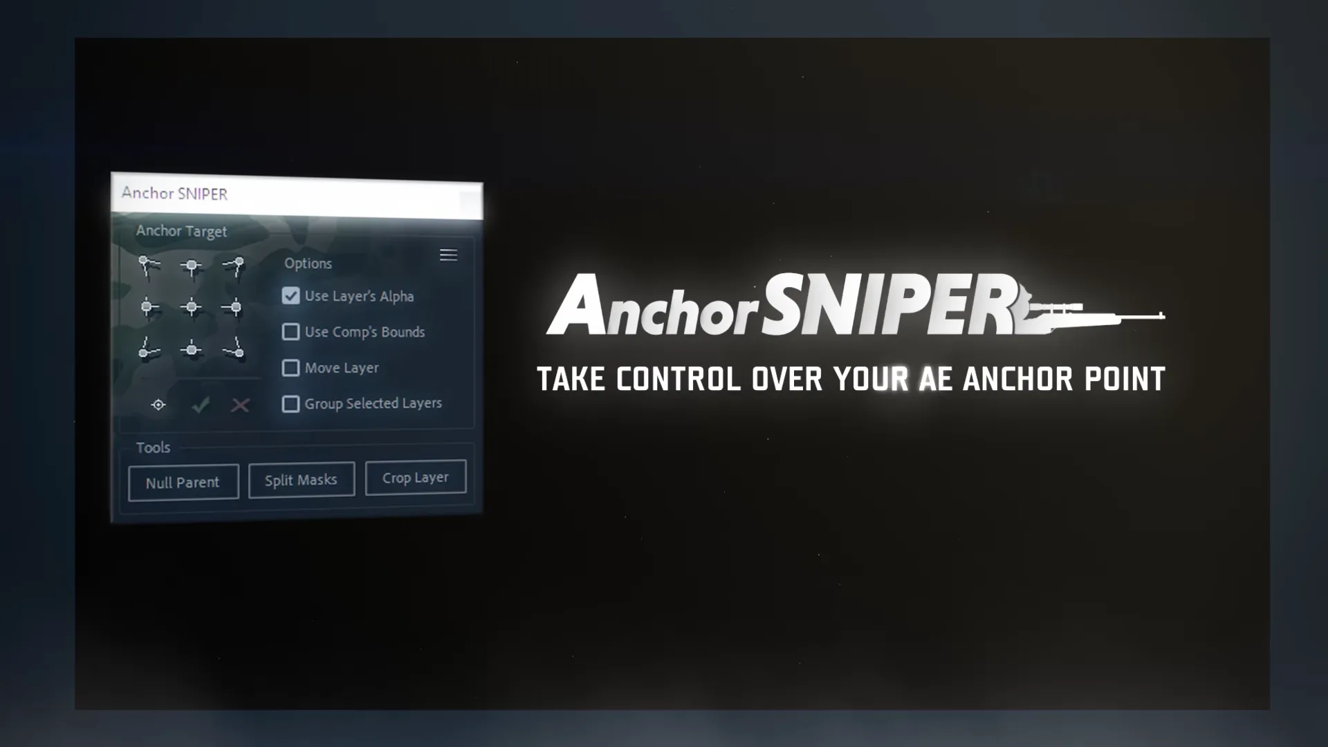Anchor SNIPER 1.0 图层锚点中心点位置快速对齐排列工具破解版下载 | MacPJ - 最新Mac软件与游戏破解版资源下载