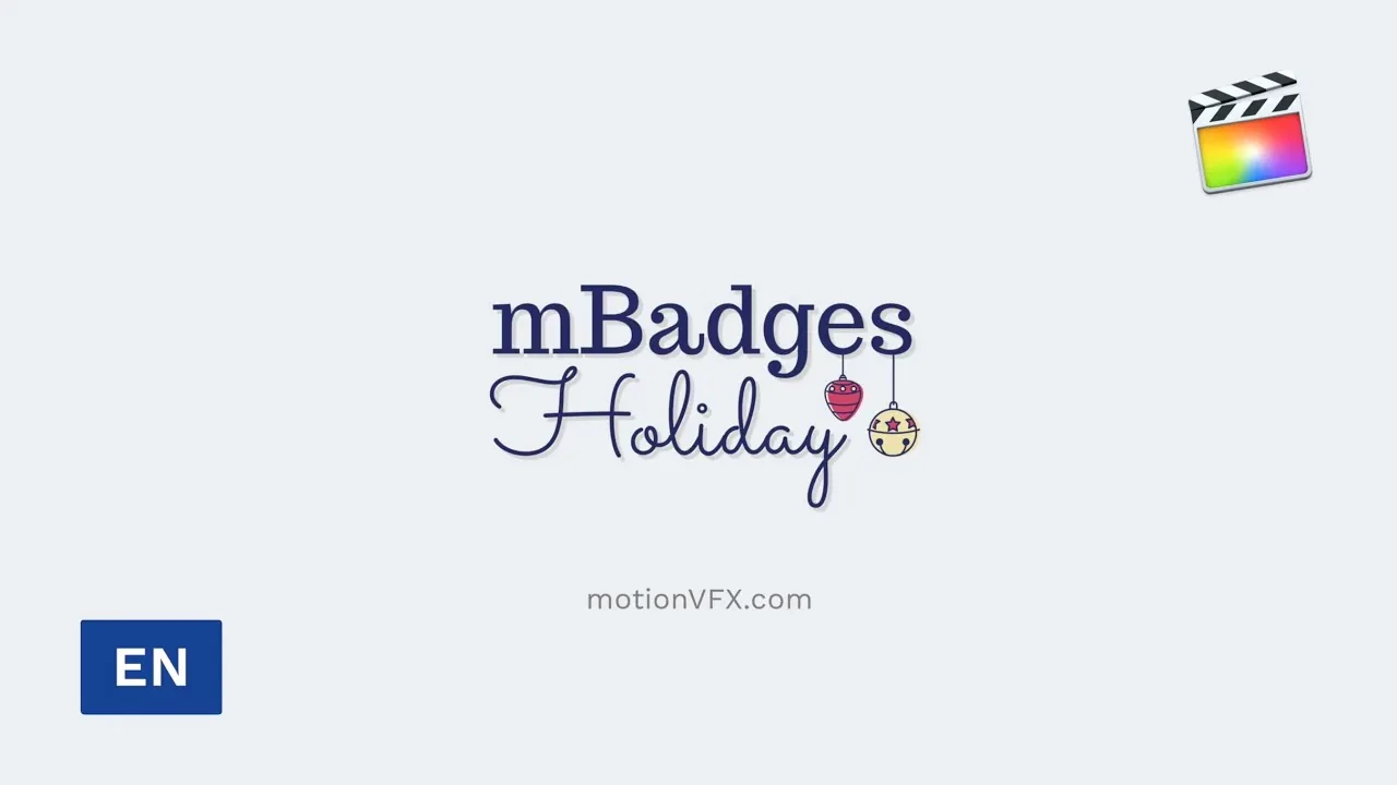 motionVFX mBadges Holiday  FCPX插件-30组圣诞节装饰文字标题字幕动画预设破解版下载 | MacPJ - 最新Mac软件与游戏破解版资源下载