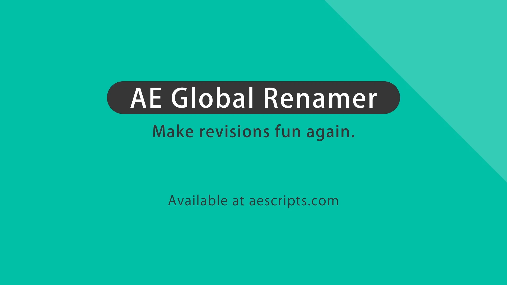 AE Global Renamer 2 2.3.8 图层素材批量重命名AE脚本 - MacPJ - 最新Mac软件与游戏破解版资源下载破解版下载 | MacPJ - 最新Mac软件与游戏破解版资源下载