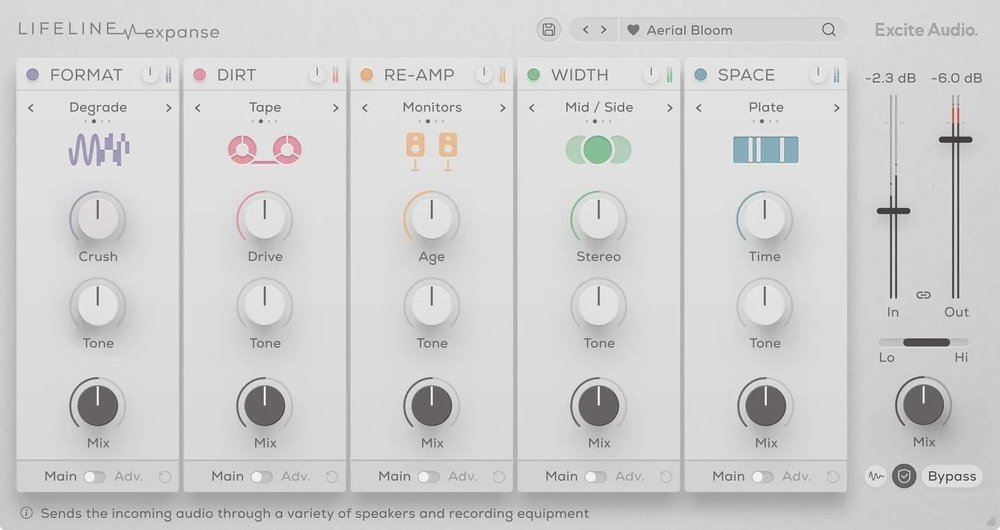 Excite Audio Lifeline Expanse 1.3.0 多重效果音频插件破解版下载 | MacPJ - 最新Mac软件与游戏破解版资源下载