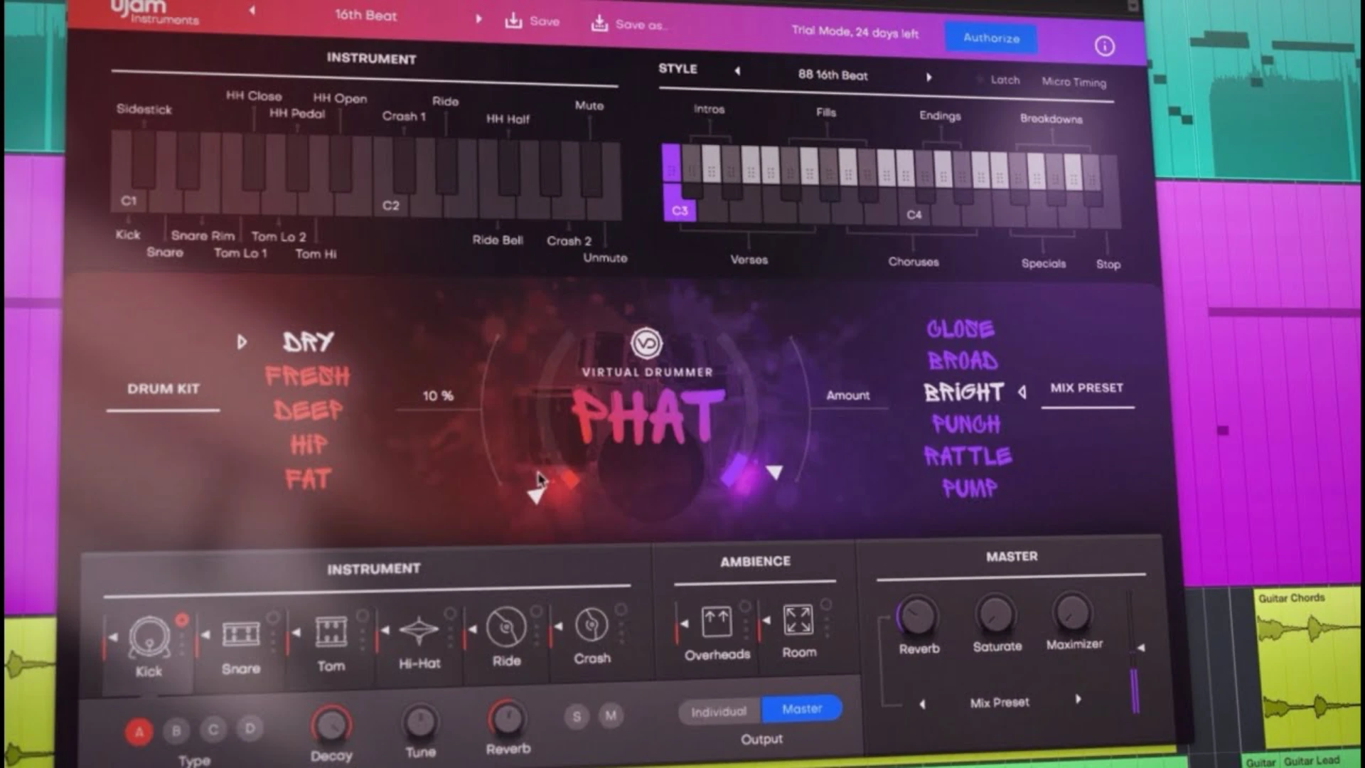 uJAM Virtual Drummer PHAT 2.4.1 嘻哈、放克和灵魂鼓破解版下载 | MacPJ - 最新Mac软件与游戏破解版资源下载
