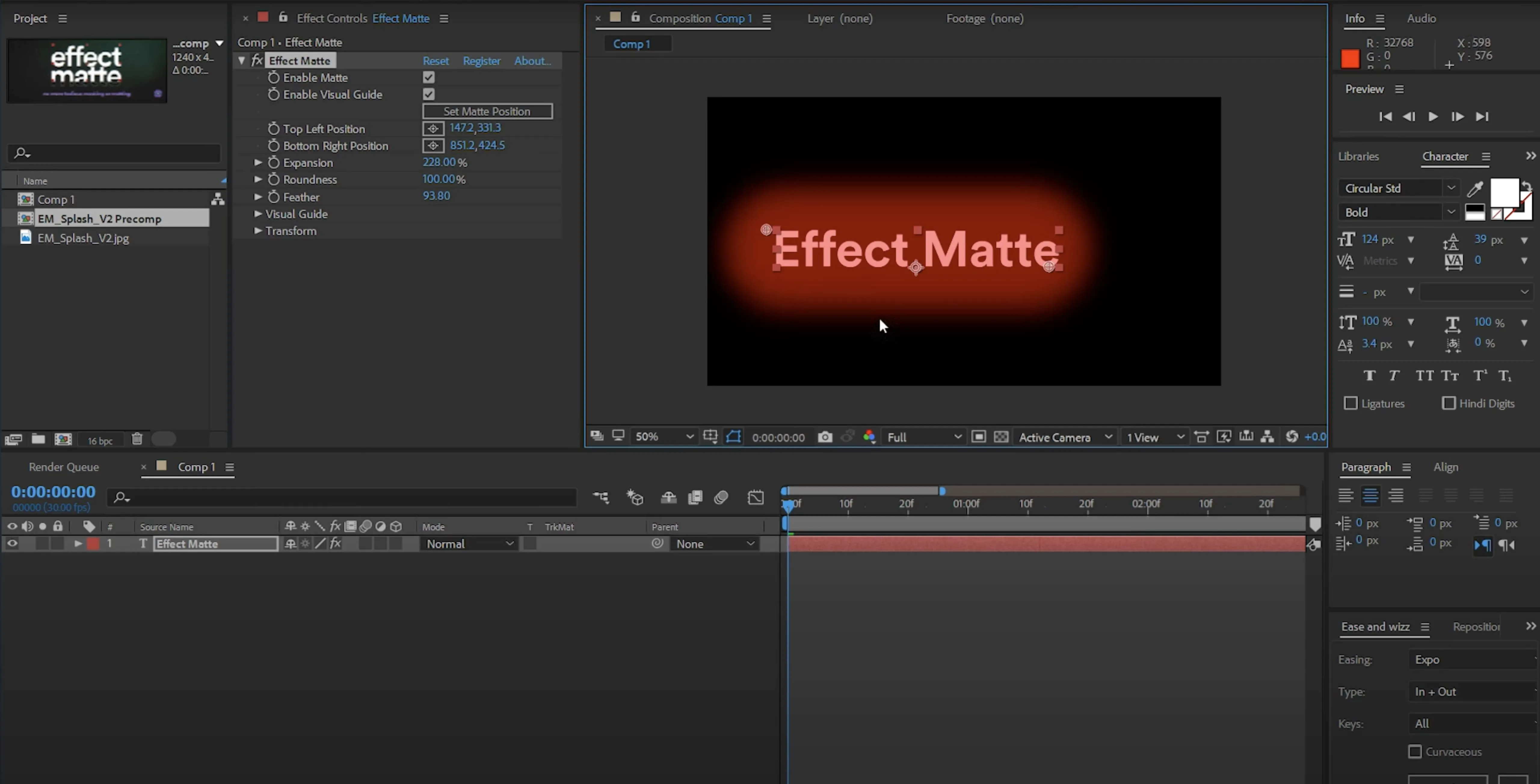 Effect Matte 1.3.8 蒙板遮罩底栏文字特效AE插件破解版下载 | MacPJ - 最新Mac软件与游戏破解版资源下载