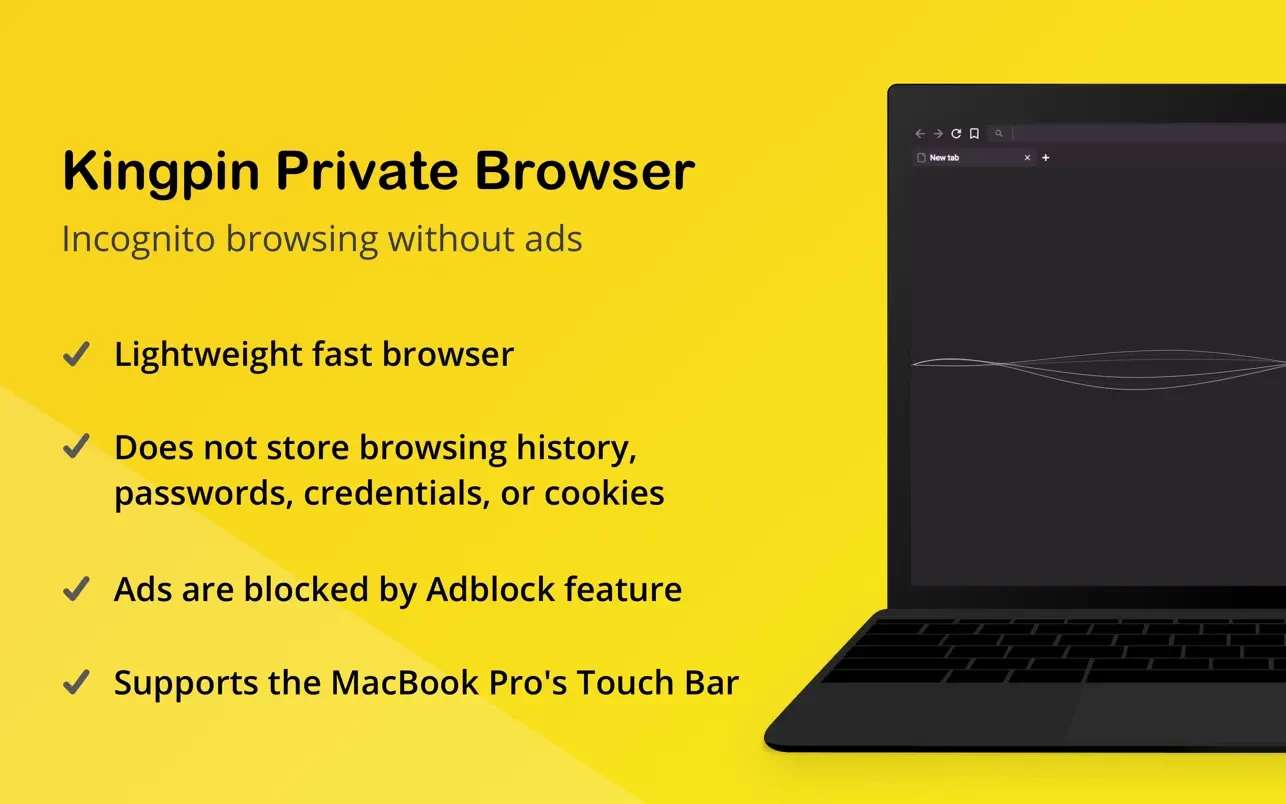 图片[1]破解版下载 | Kingpin Private Browser 2.1.2 具备隐身模式和广告拦截的浏览器破解版下载 | MacPJ - 最新Mac软件与游戏破解版资源下载