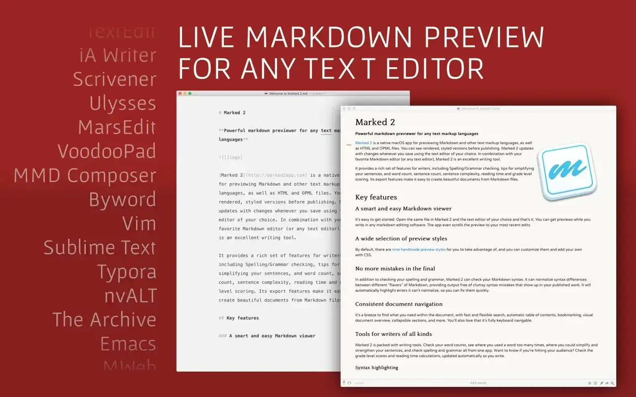 图片[1]破解版下载 | Marked 2.6.46 优质的Markdown预览工具破解版下载 | MacPJ - 最新Mac软件与游戏破解版资源下载