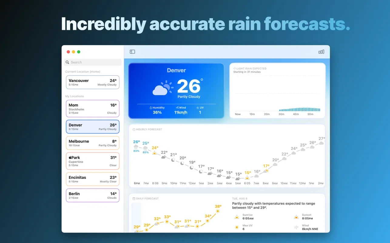 图片[1]破解版下载 | Mercury Weather 3.0.1 精确的天气预测助手 - MacPJ - 最新Mac软件与游戏破解版资源下载破解版下载 | MacPJ - 最新Mac软件与游戏破解版资源下载
