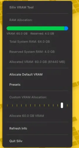 图片[1]破解版下载 | Siliv 1.0.0 轻松管理GPU VRAM分配 - MacPJ - 最新Mac软件与游戏破解版资源下载破解版下载 | MacPJ - 最新Mac软件与游戏破解版资源下载