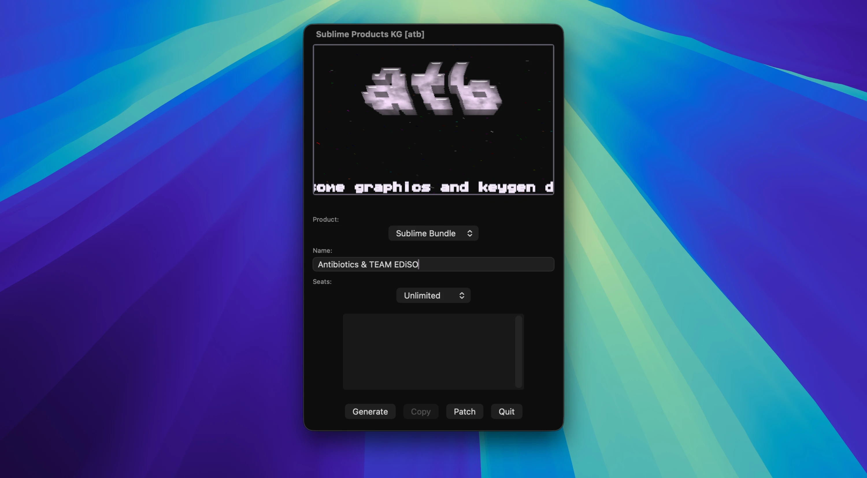 图片[1]破解版下载 | Sublime All Products Keygen 1.0.0 全面激活Sublime产品 - MacPJ - 最新Mac软件与游戏破解版资源下载破解版下载 | MacPJ - 最新Mac软件与游戏破解版资源下载