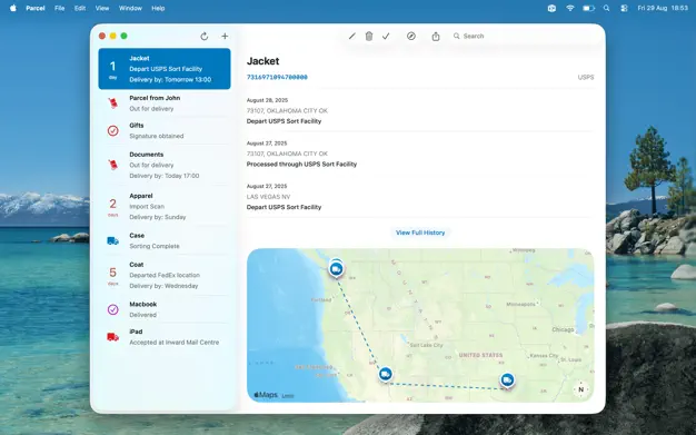 图片[1]破解版下载 | Parcel 8.2.9 快速便捷的包裹追踪工具 - MacPJ - 最新Mac软件与游戏破解版资源下载破解版下载 | MacPJ - 最新Mac软件与游戏破解版资源下载