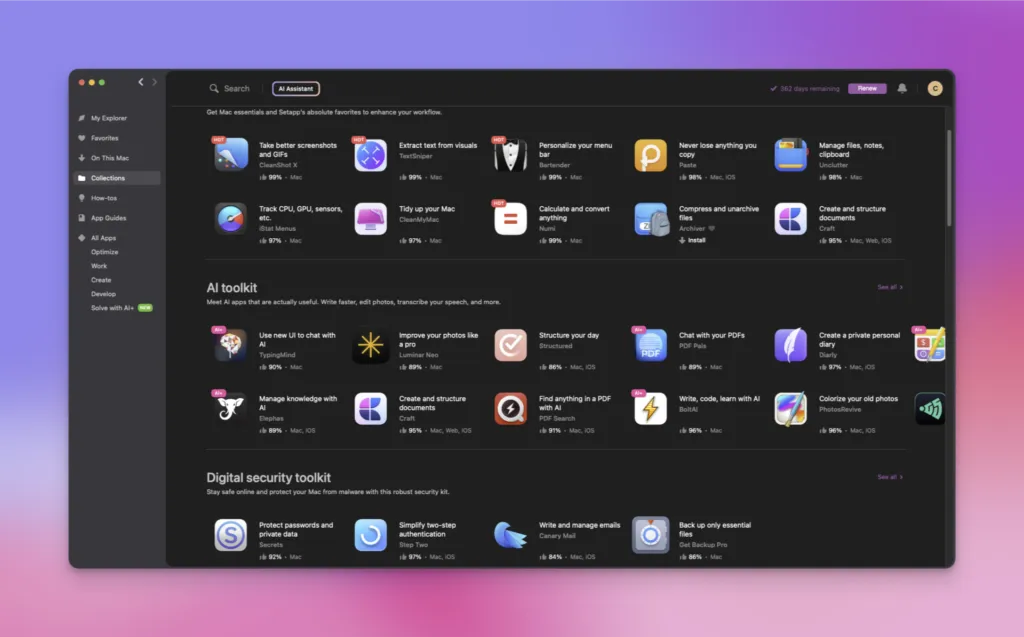 图片[1]破解版下载 | Setapp 3.44.1 高效工作与生活的必备平台 - MacPJ - 最新Mac软件与游戏破解版资源下载破解版下载 | MacPJ - 最新Mac软件与游戏破解版资源下载