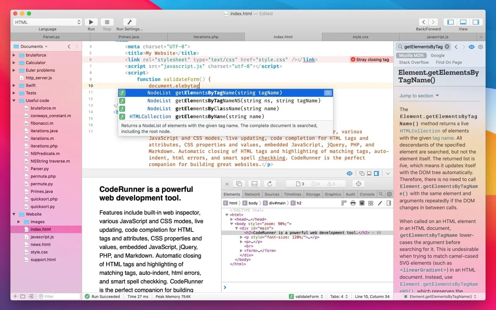 图片[1]破解版下载 | CodeRunner 4.4 功能强大的代码编辑器 - MacPJ - 最新Mac软件与游戏破解版资源下载破解版下载 | MacPJ - 最新Mac软件与游戏破解版资源下载