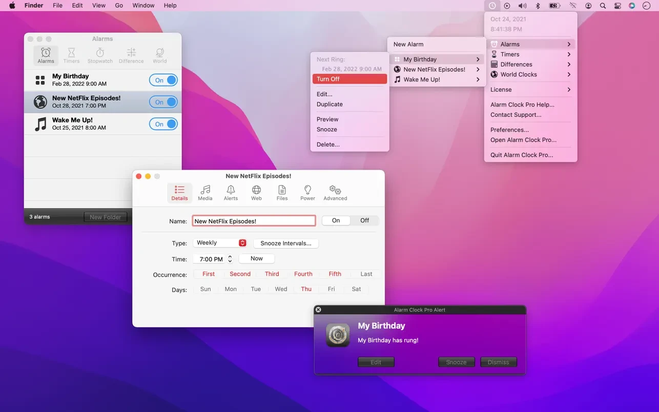 图片[1]破解版下载 | Alarm Clock Pro 15.9.3 多功能时间管理工具 - MacPJ - 最新Mac软件与游戏破解版资源下载破解版下载 | MacPJ - 最新Mac软件与游戏破解版资源下载
