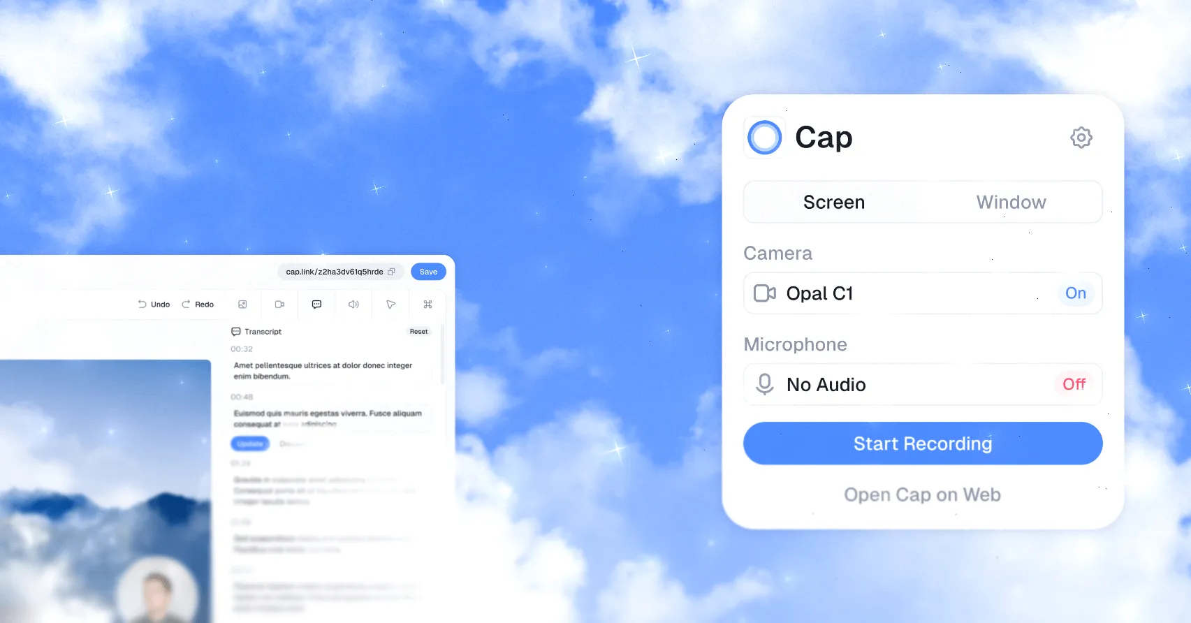 图片[1]破解版下载 | Cap 0.4.0 轻量高效的屏幕录制工具 - MacPJ - 最新Mac软件与游戏破解版资源下载破解版下载 | MacPJ - 最新Mac软件与游戏破解版资源下载