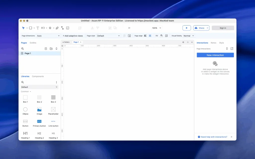 图片[1]破解版下载 | Axure RP 11 11.0.0.4137 强大的原型设计工具 - MacPJ - 最新Mac软件与游戏破解版资源下载破解版下载 | MacPJ - 最新Mac软件与游戏破解版资源下载