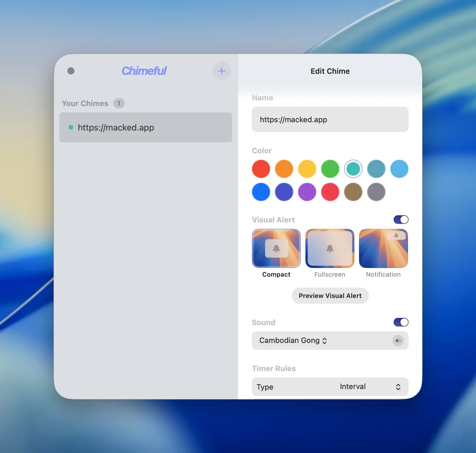 图片[1]破解版下载 | Chimeful 1.1.4 提升专注力与正念的助手工具 - MacPJ - 最新Mac软件与游戏破解版资源下载破解版下载 | MacPJ - 最新Mac软件与游戏破解版资源下载