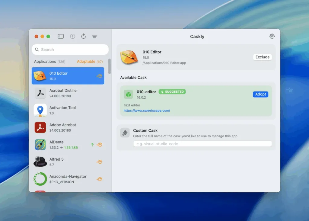 图片[1]破解版下载 | Caskly 1.0.0 高效的应用管理工具 - MacPJ - 最新Mac软件与游戏破解版资源下载破解版下载 | MacPJ - 最新Mac软件与游戏破解版资源下载