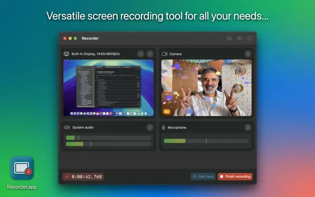 图片[1]破解版下载 | Recorder.app 1.3.2 高效屏幕录制工具 - MacPJ - 最新Mac软件与游戏破解版资源下载破解版下载 | MacPJ - 最新Mac软件与游戏破解版资源下载