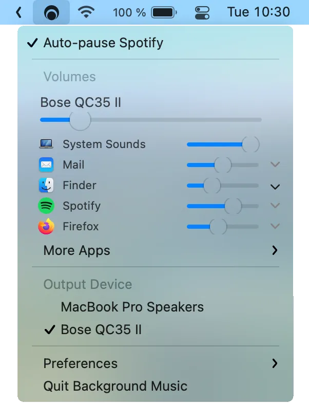 图片[1]破解版下载 | BackgroundMusic 0.4.3 强大的音频管理工具 - MacPJ - 最新Mac软件与游戏破解版资源下载破解版下载 | MacPJ - 最新Mac软件与游戏破解版资源下载