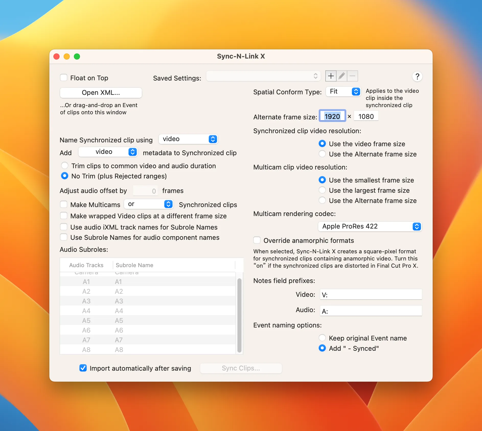 图片[1]破解版下载 | Sync-N-Link X 1.1.9 高效音视频同步工具 - MacPJ - 最新Mac软件与游戏破解版资源下载破解版下载 | MacPJ - 最新Mac软件与游戏破解版资源下载