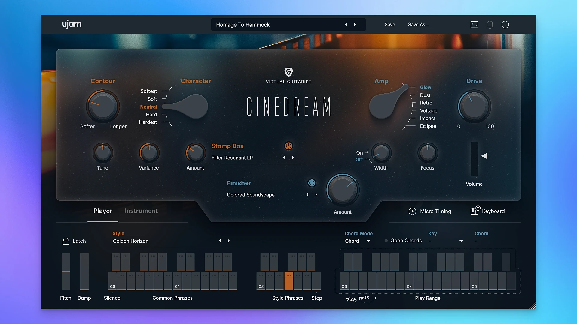 uJAM Virtual Guitarist CINEDREAM 1.0.1 电影氛围的吉他音色破解版下载 | MacPJ - 最新Mac软件与游戏破解版资源下载