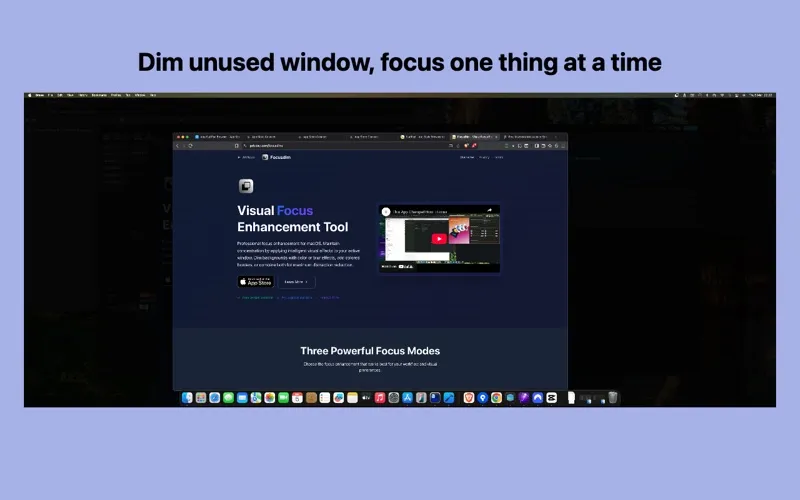 图片[1]破解版下载 | Focusdim 1.4.1 专注于你的工作窗口 - MacPJ - 最新Mac软件与游戏破解版资源下载破解版下载 | MacPJ - 最新Mac软件与游戏破解版资源下载