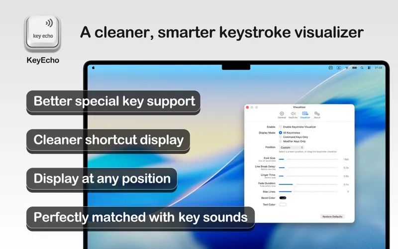 图片[1]破解版下载 | KeyEcho 1.2 一款增强打字体验的专业工具 - MacPJ - 最新Mac软件与游戏破解版资源下载破解版下载 | MacPJ - 最新Mac软件与游戏破解版资源下载
