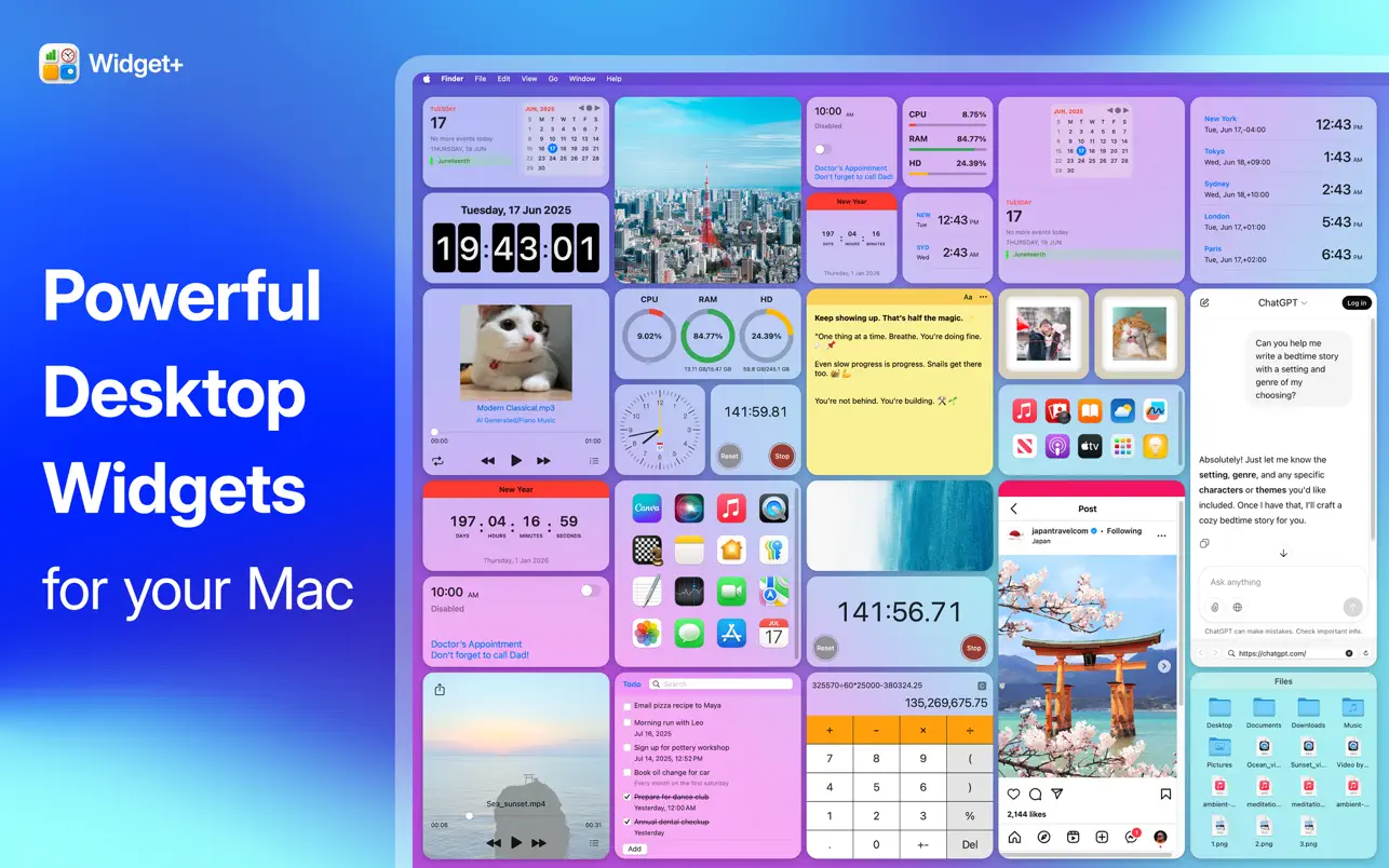 图片[1]破解版下载 | MacWidget 3.8 彻底改变你的桌面体验 - MacPJ - 最新Mac软件与游戏破解版资源下载破解版下载 | MacPJ - 最新Mac软件与游戏破解版资源下载