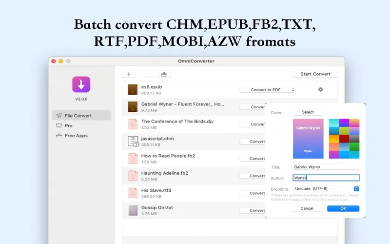 图片[1]破解版下载 | OmniConverter 2.1.3 高效的电子书格式转换工具 - MacPJ - 最新Mac软件与游戏破解版资源下载破解版下载 | MacPJ - 最新Mac软件与游戏破解版资源下载