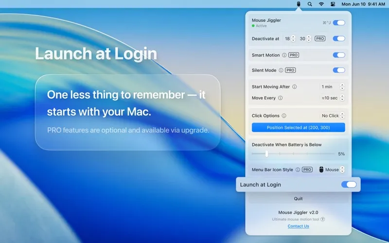 图片[1]破解版下载 | Mouse Jiggler 2.7 简洁高效的鼠标移动工具 - MacPJ - 最新Mac软件与游戏破解版资源下载破解版下载 | MacPJ - 最新Mac软件与游戏破解版资源下载