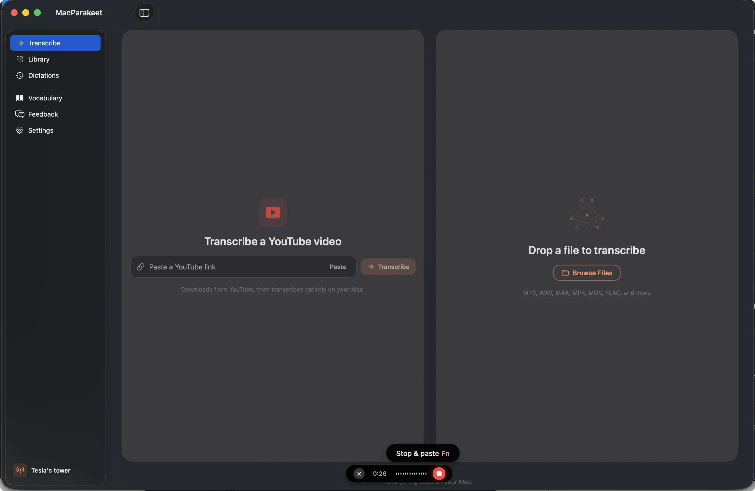 图片[1]破解版下载 | MacParakeet 0.5.5 本地语音转录助手 - MacPJ - 最新Mac软件与游戏破解版资源下载破解版下载 | MacPJ - 最新Mac软件与游戏破解版资源下载